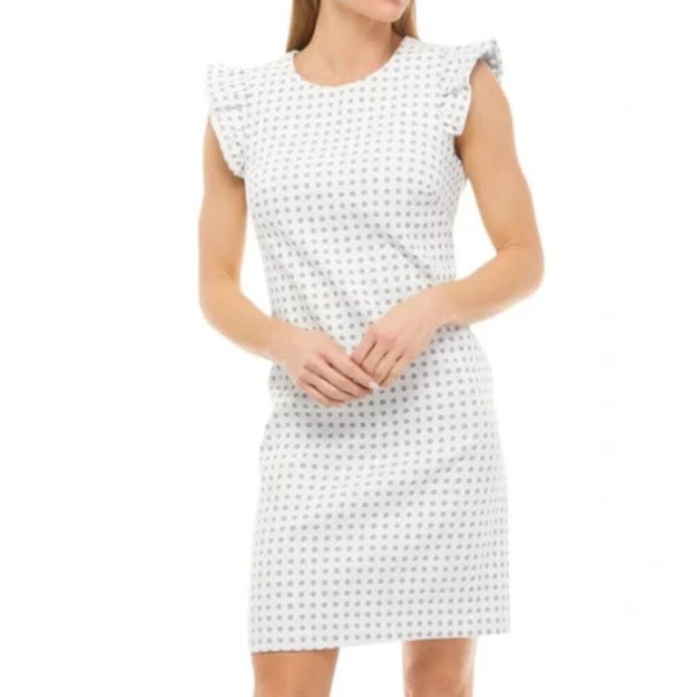 Jessica Howard Flutter Sleeve Eyelet Sheath Dress 16